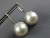 .67CT DIAMOND & SOUTH SEA PEARL 18KT WHITE GOLD HALO LEVERBACK HANGING EARRINGS