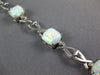 5.39CT DIAMOND & AAA OPAL 14KT WHITE GOLD SQUARE & ROUND INFINITY LOVE BRACELET