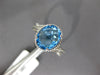 2.09CT DIAMOND & AAA BLUE TOPAZ 14K WHITE GOLD 3D OVAL & ROUND INFINITY FUN RING