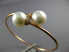 .20CT DIAMOND & AAA SOUTH SEA PEARL 18K ROSE GOLD 3D CRISS CROSS BANGLE BRACELET