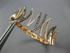 LARGE 2.24CT WHITE & MOCHA DIAMOND 14KT ROSE GOLD ZIG ZAG CUFF BANGLE BRACELET