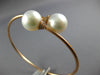 .20CT DIAMOND & AAA SOUTH SEA PEARL 18K ROSE GOLD 3D CRISS CROSS BANGLE BRACELET