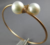 .20CT DIAMOND & AAA SOUTH SEA PEARL 18K ROSE GOLD 3D CRISS CROSS BANGLE BRACELET