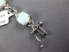 5.39CT DIAMOND & AAA OPAL 14KT WHITE GOLD SQUARE & ROUND INFINITY LOVE BRACELET