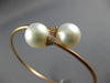 .20CT DIAMOND & AAA SOUTH SEA PEARL 18K ROSE GOLD 3D CRISS CROSS BANGLE BRACELET