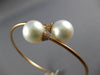 .20CT DIAMOND & AAA SOUTH SEA PEARL 18K ROSE GOLD 3D CRISS CROSS BANGLE BRACELET