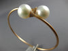 .20CT DIAMOND & AAA SOUTH SEA PEARL 18K ROSE GOLD 3D CRISS CROSS BANGLE BRACELET