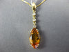 2.58CT DIAMOND & AAA CITRINE 14KT YELLOW GOLD MARQUISE & ROUND FLOATING PENDANT