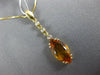 2.58CT DIAMOND & AAA CITRINE 14KT YELLOW GOLD MARQUISE & ROUND FLOATING PENDANT