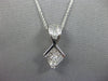 .56CT DIAMOND 14K WHITE GOLD ROUND BAGUETTE & PRINCESS INVISIBLE SQUARE PENDANT