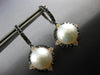 1.64CT WHITE & BLACK DIAMOND & SOUTH SEA PEARL 18KT BLACK GOLD HANGING EARRINGS