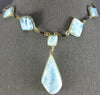 LONG 925 SILVER AAA TURQUOISE & ONYX 3D BY THE YARD TEAR DROP NECKLACE #26722