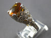 3.9CT DIAMOND & AAA CITRINE 18K WHITE GOLD OVAL & ROUND FILIGREE ENGAGEMENT RING