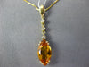 2.58CT DIAMOND & AAA CITRINE 14KT YELLOW GOLD MARQUISE & ROUND FLOATING PENDANT
