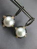 1.64CT WHITE & BLACK DIAMOND & SOUTH SEA PEARL 18KT BLACK GOLD HANGING EARRINGS