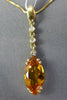 2.58CT DIAMOND & AAA CITRINE 14KT YELLOW GOLD MARQUISE & ROUND FLOATING PENDANT