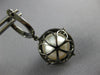 1.64CT WHITE & BLACK DIAMOND & SOUTH SEA PEARL 18KT BLACK GOLD HANGING EARRINGS