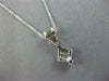 .56CT DIAMOND 14K WHITE GOLD ROUND BAGUETTE & PRINCESS INVISIBLE SQUARE PENDANT