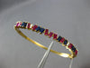 4.53CT DIAMOND & AAA RUBY & SAPPHIRE 14KT YELLOW GOLD FUN CUFF BANGLE BRACELET