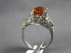 3.9CT DIAMOND & AAA CITRINE 18K WHITE GOLD OVAL & ROUND FILIGREE ENGAGEMENT RING