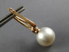 LARGE .79CT DIAMOND & SOUTH SEA PEARL 18KT ROSE GOLD TEAR DROP HANGING EARRINGS
