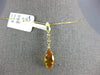 2.58CT DIAMOND & AAA CITRINE 14KT YELLOW GOLD MARQUISE & ROUND FLOATING PENDANT