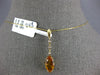 2.58CT DIAMOND & AAA CITRINE 14KT YELLOW GOLD MARQUISE & ROUND FLOATING PENDANT