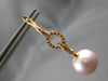 LARGE .81CT DIAMOND & AAA PINK SOUTH SEA PEARL 18KT ROSE GOLD LOVE KNOT EARRINGS