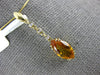 2.58CT DIAMOND & AAA CITRINE 14KT YELLOW GOLD MARQUISE & ROUND FLOATING PENDANT