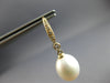0.10CT DIAMOND & AAA SOUTH SEA PEARL 14KT YELLOW GOLD OPEN LEVERBACK FUN EARRINGS