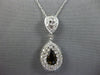 1.05CT DIAMOND & AAA SMOKY TOPAZ 14KT WHITE GOLD PEAR SHAPE & ROUND HALO PENDANT
