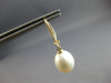 0.10CT DIAMOND & AAA SOUTH SEA PEARL 14KT YELLOW GOLD OPEN LEVERBACK FUN EARRINGS