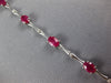 4.39CT DIAMOND & AAA RUBY 14KT WHITE GOLD 3D OVAL & ROUND BAMBOO TENNIS BRACELET