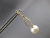 LARGE .70CT DIAMOND & AAA SOUTH SEA PEARL 18KT YELLOW GOLD LOVE HANGING EARRINGS