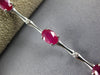 4.39CT DIAMOND & AAA RUBY 14KT WHITE GOLD 3D OVAL & ROUND BAMBOO TENNIS BRACELET