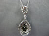 1.05CT DIAMOND & AAA SMOKY TOPAZ 14KT WHITE GOLD PEAR SHAPE & ROUND HALO PENDANT