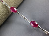 4.39CT DIAMOND & AAA RUBY 14KT WHITE GOLD 3D OVAL & ROUND BAMBOO TENNIS BRACELET