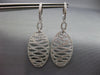 LARGE 2.0CT DIAMOND 14KT WHITE GOLD MULTI ROW MULTI WAVE HANGING EARRINGS #26740