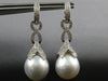 .77CT DIAMOND & AAA SOUTH SEA PEARL 18KT WHITE GOLD MULTI LEAF HANGING EARRINGS