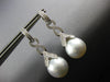 .77CT DIAMOND & AAA SOUTH SEA PEARL 18KT WHITE GOLD MULTI LEAF HANGING EARRINGS