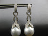 .77CT DIAMOND & AAA SOUTH SEA PEARL 18KT WHITE GOLD MULTI LEAF HANGING EARRINGS