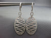 LARGE 2.0CT DIAMOND 14KT WHITE GOLD MULTI ROW MULTI WAVE HANGING EARRINGS #26740
