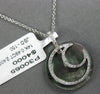 .49CT DIAMOND & AAA MOTHER OF PEARL 14K WHITE GOLD CLASSIC MOON FLOATING PENDANT