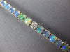 ESTATE 8.51CT DIAMOND & AAA OPAL 14KT WHITE GOLD 3D CLASSIC TENNIS BRACELET