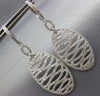 LARGE 2.0CT DIAMOND 14KT WHITE GOLD MULTI ROW MULTI WAVE HANGING EARRINGS #26740