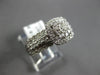 LARGE 2.08CT DIAMOND 14K WHITE GOLD ROUND & BAGUETTE SQUARE HALO ENGAGEMENT RING