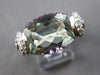 LARGE 6.69CT DIAMOND & AAA GREEN AMETHYST & RUBY 14K WHITE GOLD 3D OVAL FUN RING