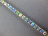 ESTATE 8.51CT DIAMOND & AAA OPAL 14KT WHITE GOLD 3D CLASSIC TENNIS BRACELET