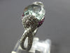LARGE 6.69CT DIAMOND & AAA GREEN AMETHYST & RUBY 14K WHITE GOLD 3D OVAL FUN RING