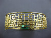 LARGE 3.47CT DIAMOND 18KT YELLOW GOLD 3D FILIGREE GREEK KEY CUFF BANGLE BRACELET